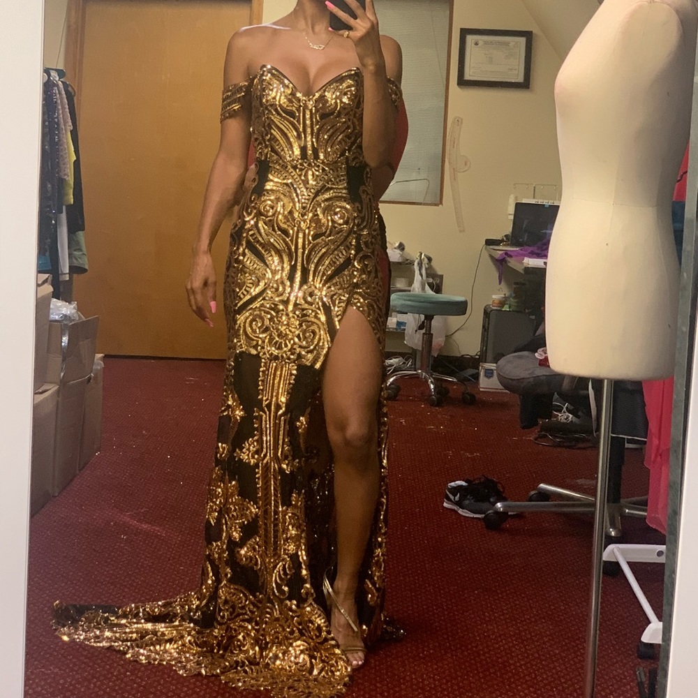 Custom Sequined Gown - Picture 3 of 3